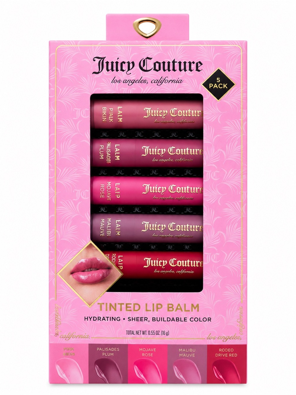 Juicy Couture 5-Pack Tinted Lip Balm Set